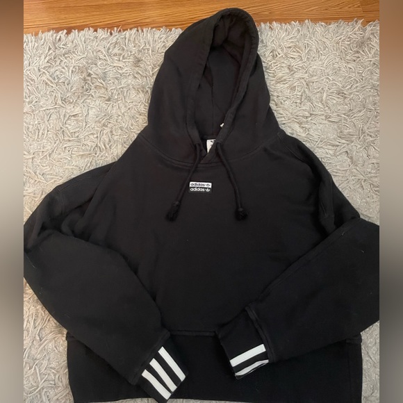 Adidas cropped black hoodie! - Picture 2 of 2